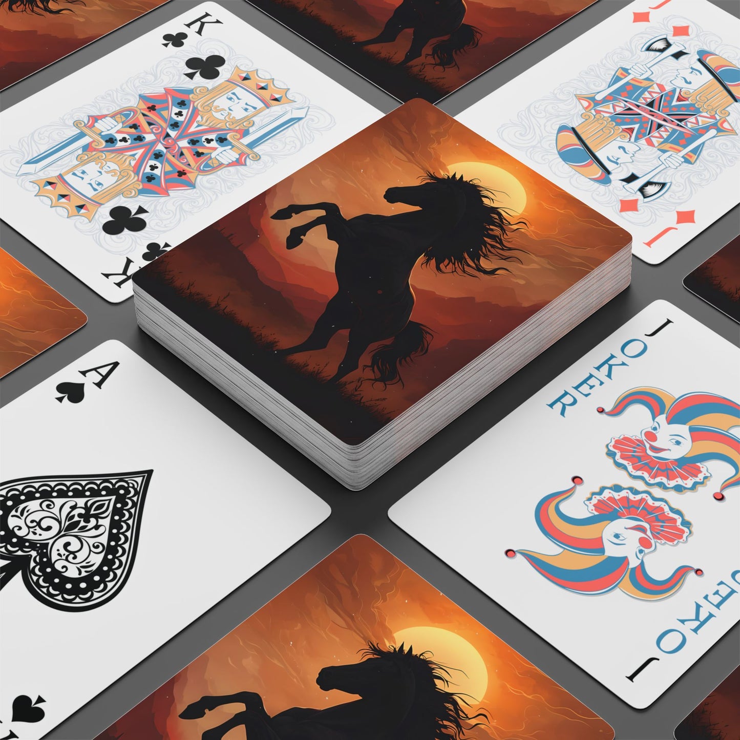 Vintage Wild Horse Playing Cards