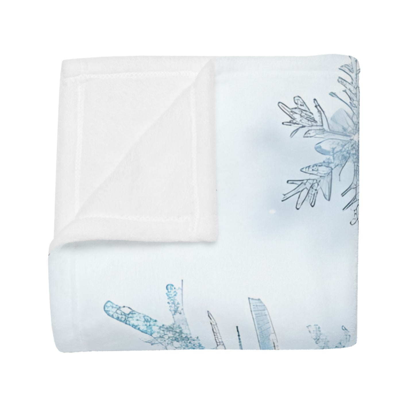 Suki's Snowflake Plush Fleece Blanket