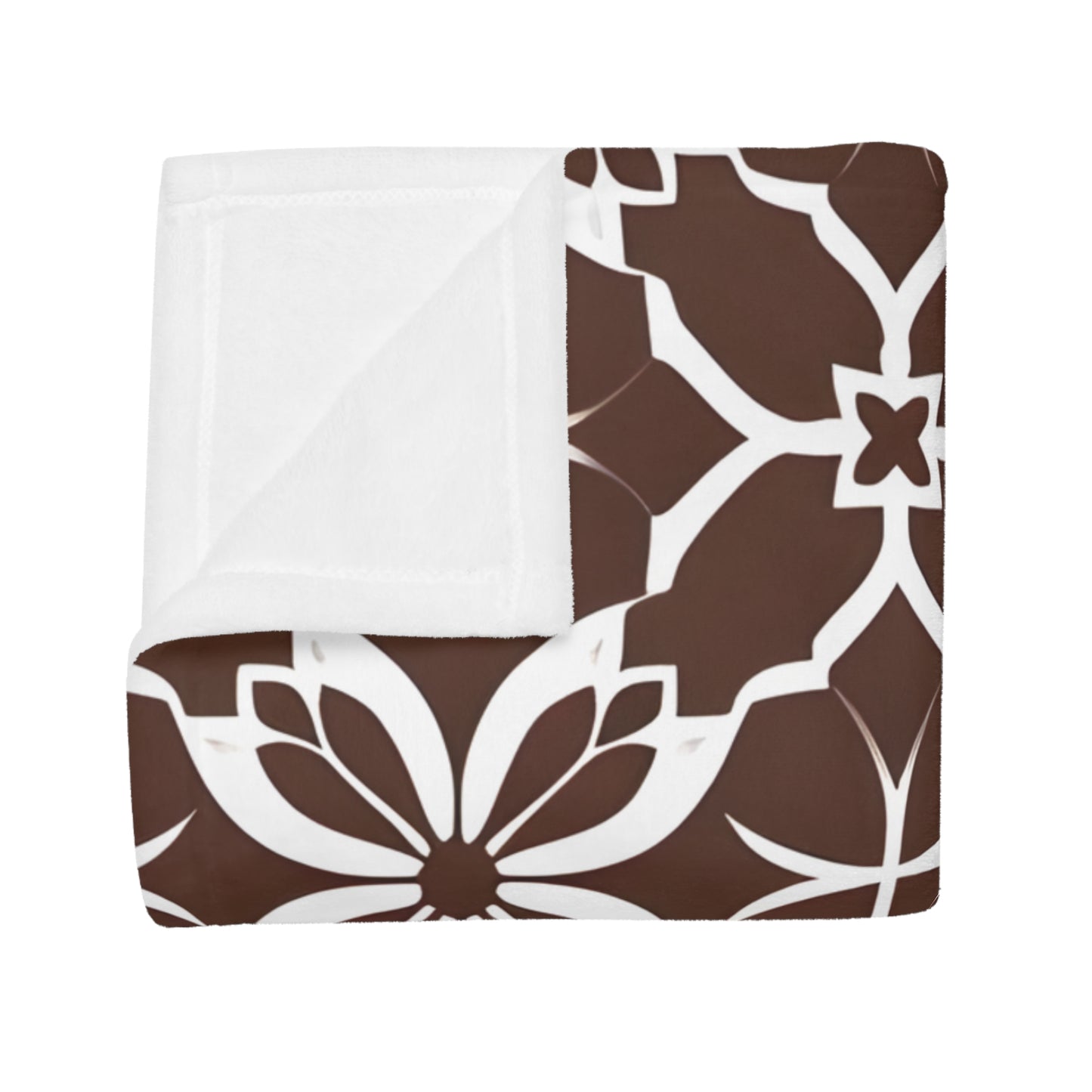 Bambi's Brown Tile Plush Fleece Blanket
