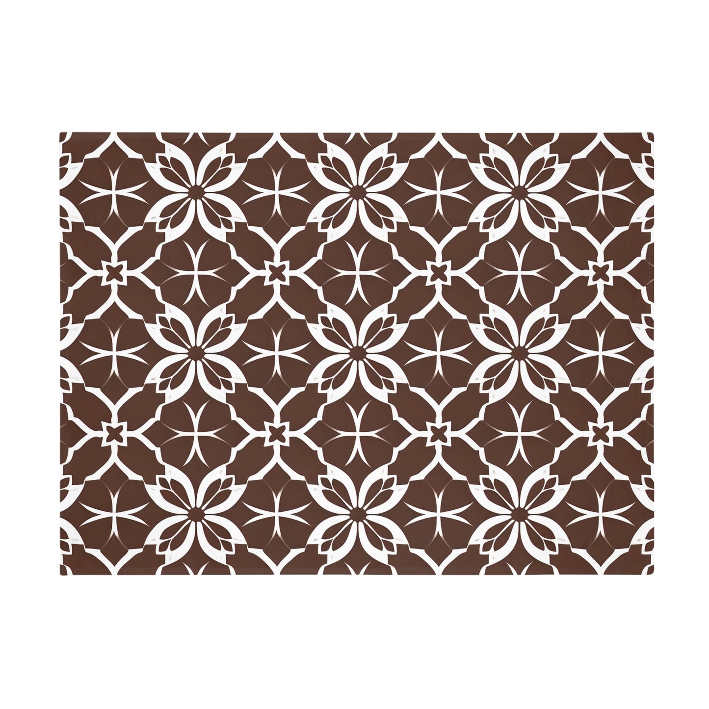 Bambi's Brown Tile Plush Fleece Blanket