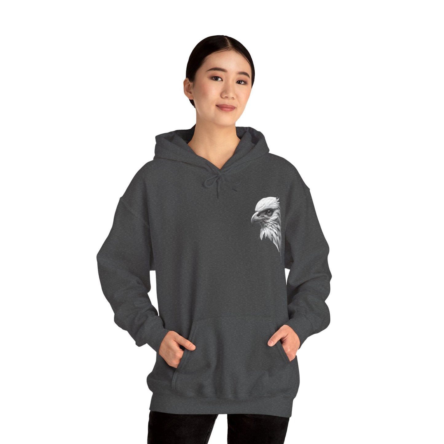 Wayne's Eagle & Wing Print Adult Sweatshirt - Hooded