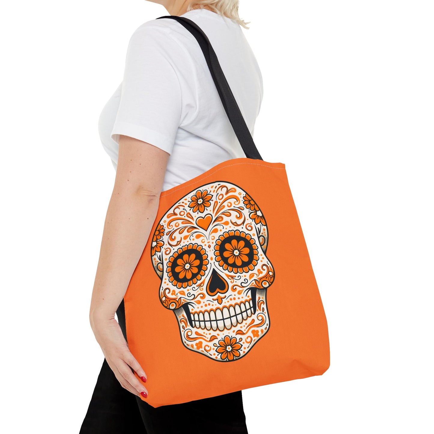 Odin's Orange Sugar Skull Tote Bag