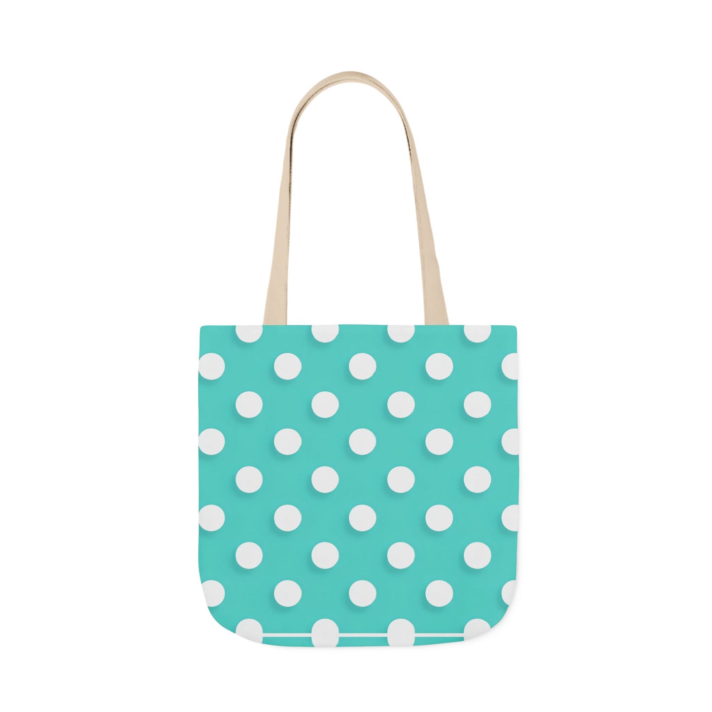 Albert's Aqua Polka Dot Tote Bag