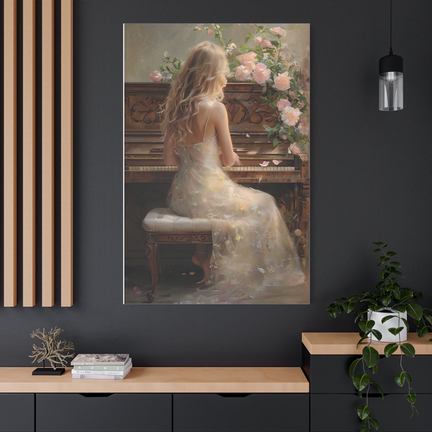 Florence's Floral Piano Canvas