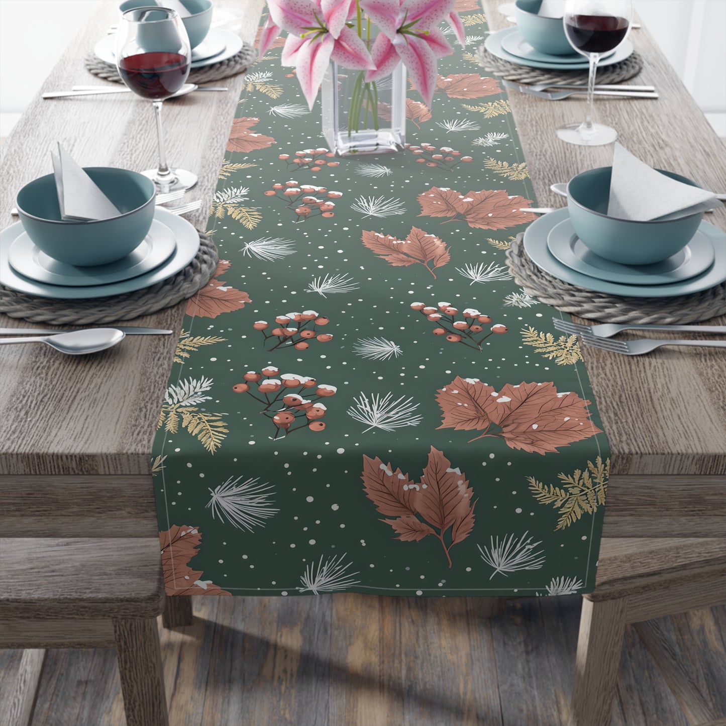 Fern's Festive Holiday Table Runner
