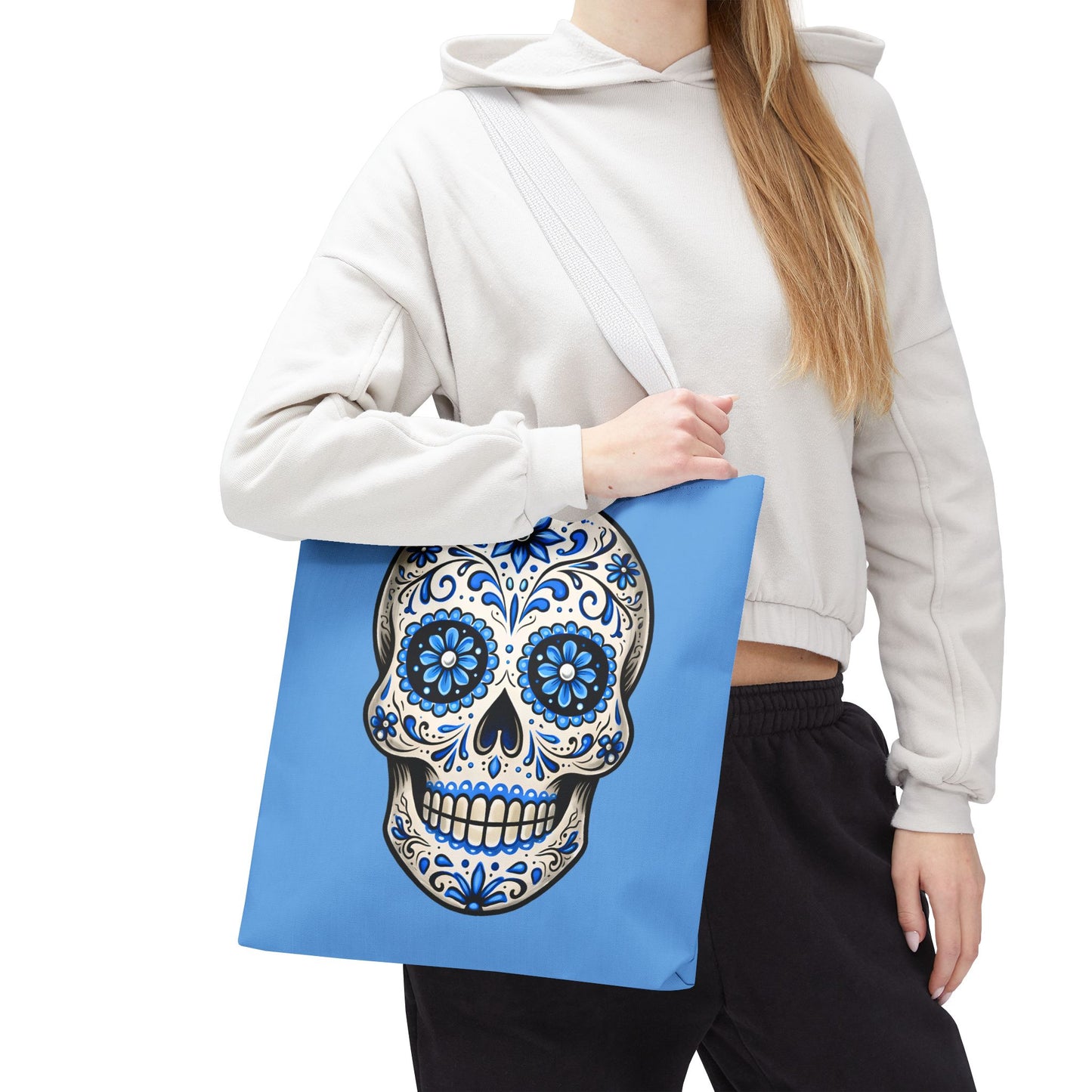 Brenda's Blue Sugar Skull Tote Bag