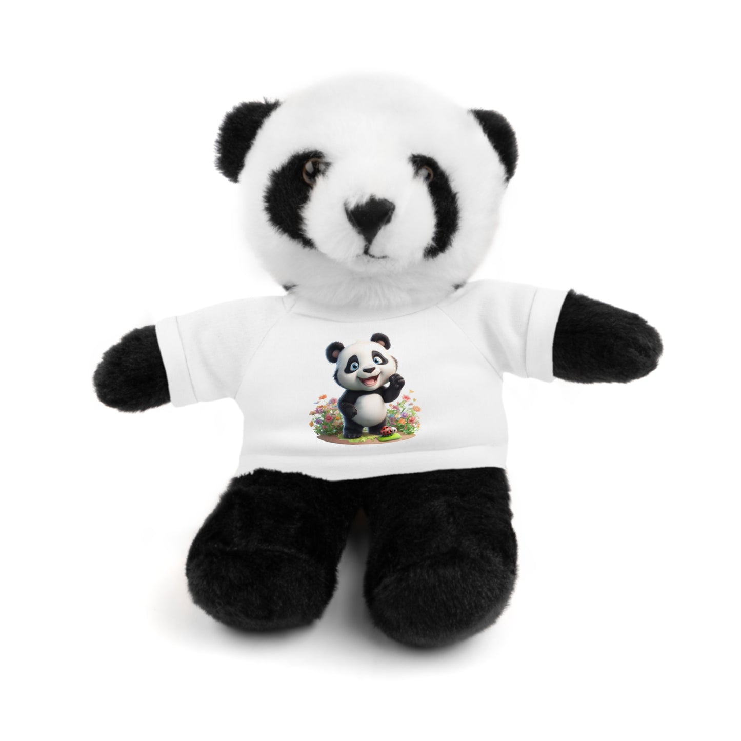 Panda on Tee Plush Animals