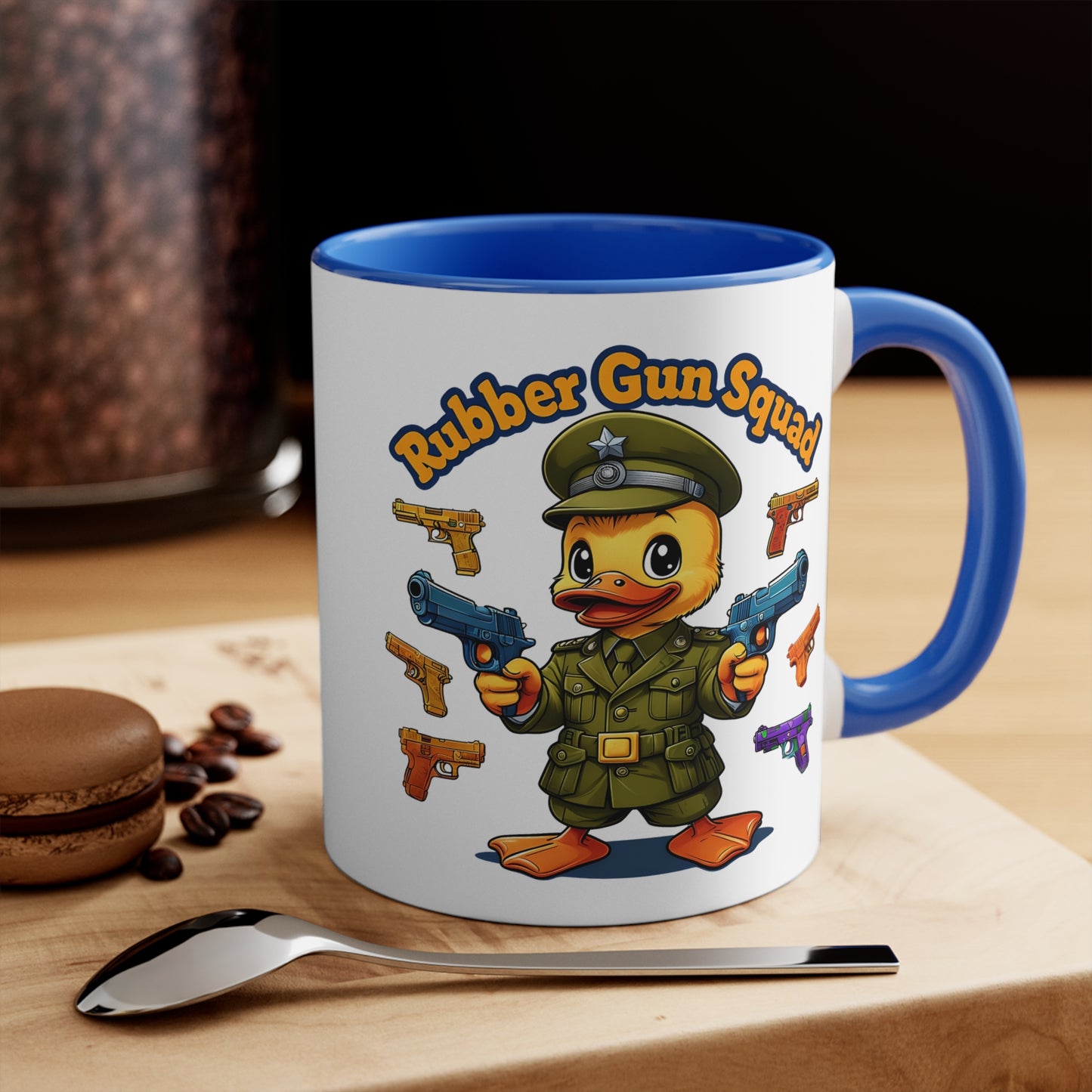 Forest's Rubber Gun Squad Ceramic Mug, Coffee Cup