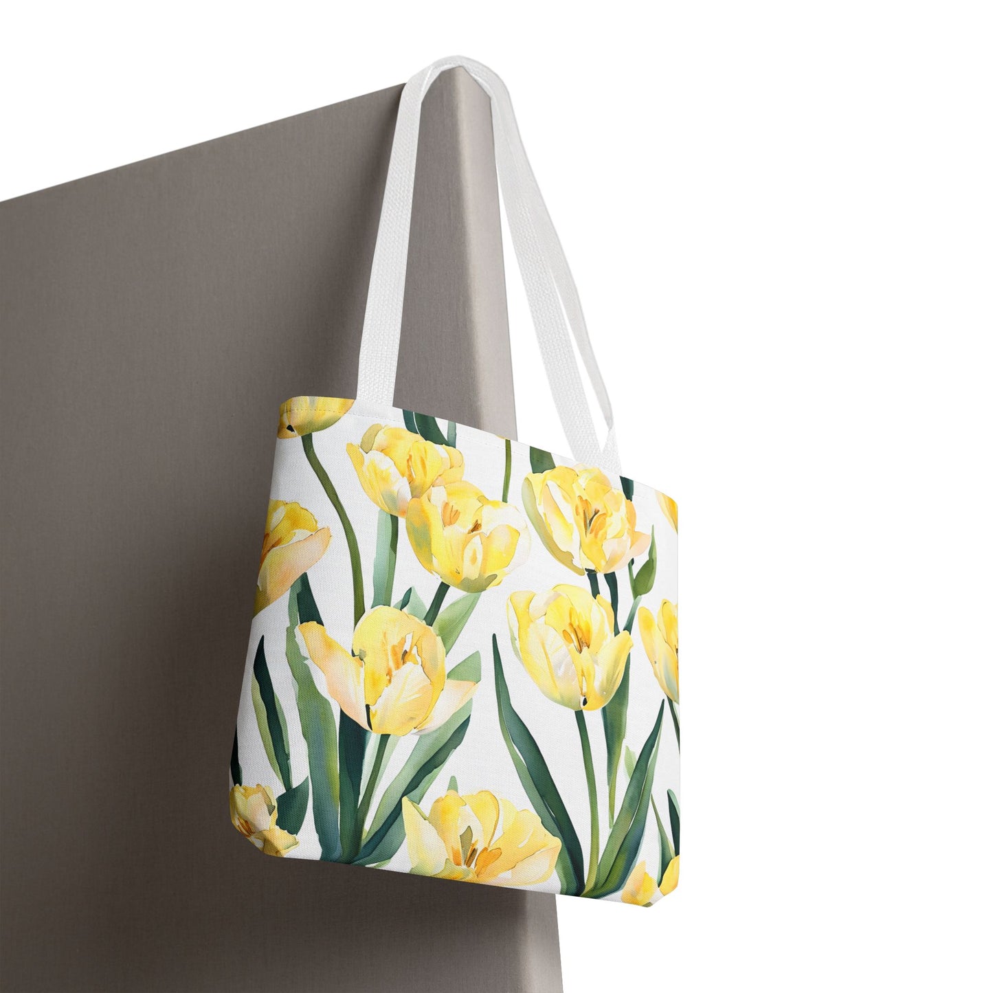 Yetta's Yellow Tulip Floral Tote Bag
