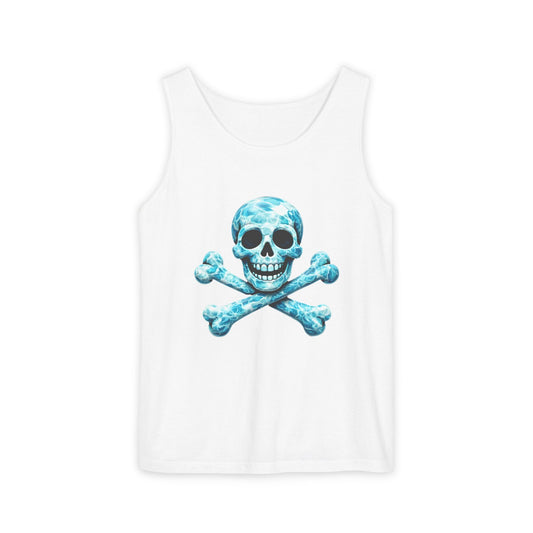 Barnie's Blue Skull & Crossbones Tank Shirt