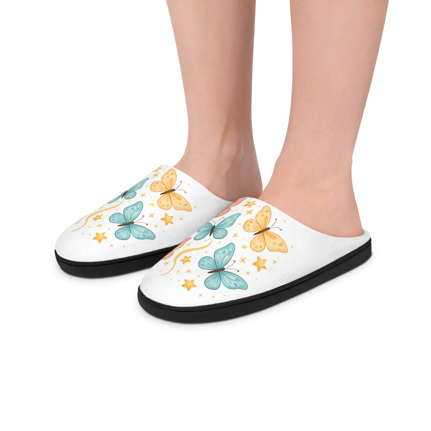 Bess's Butterfly & Stars Women's Indoor Slippers