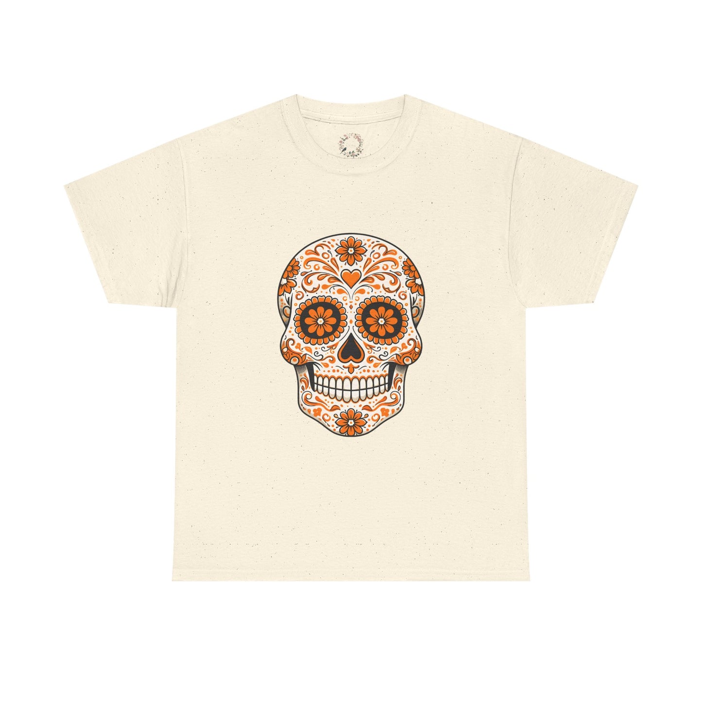 Ophelia's Orange Sugar Skull Adult Shirt
