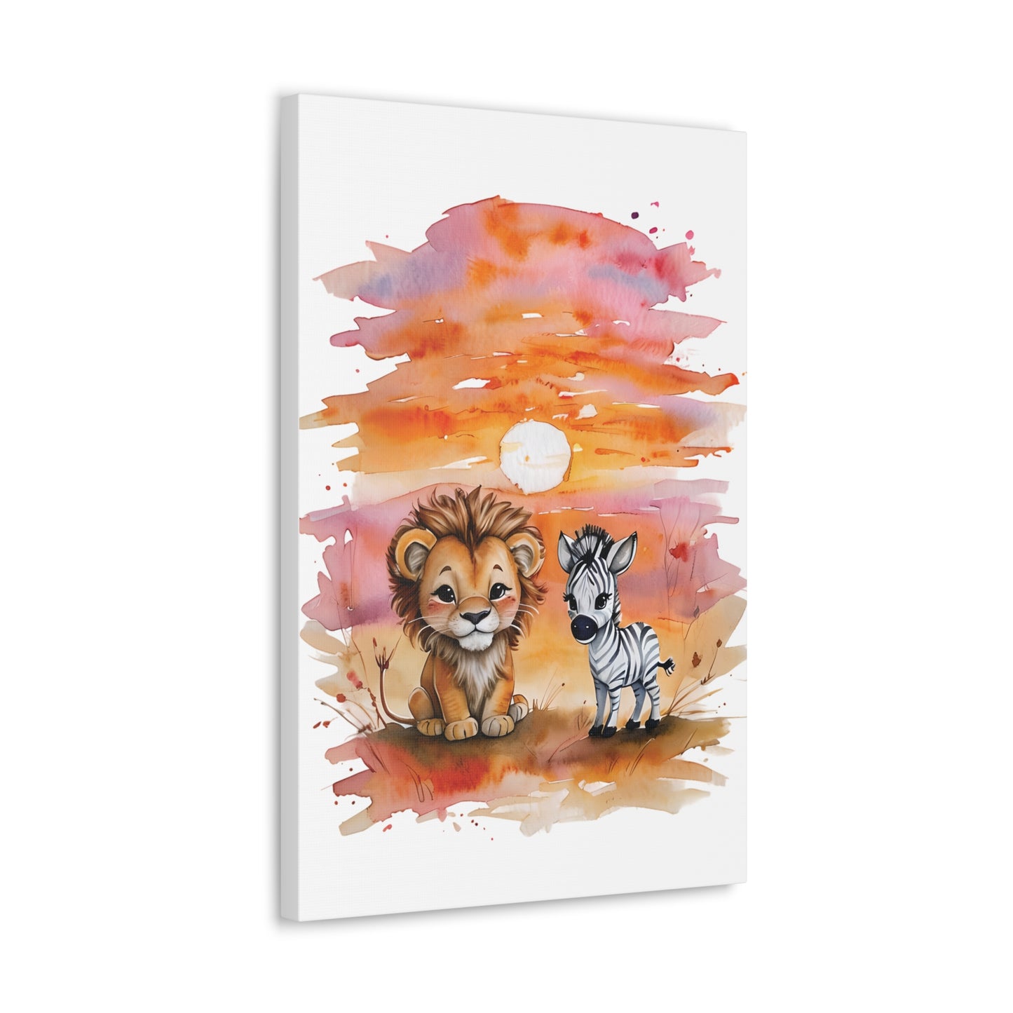 Lily & Fred Whimsical Animal Canvas