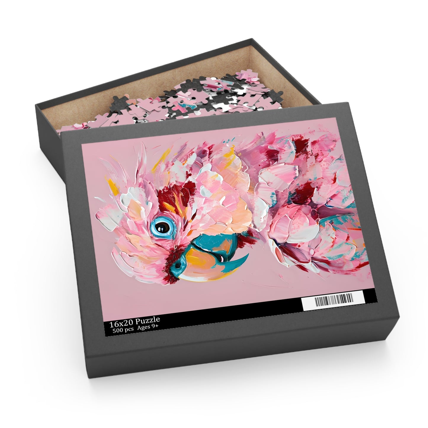 Pink Parrot 500 Piece Jigsaw Puzzle