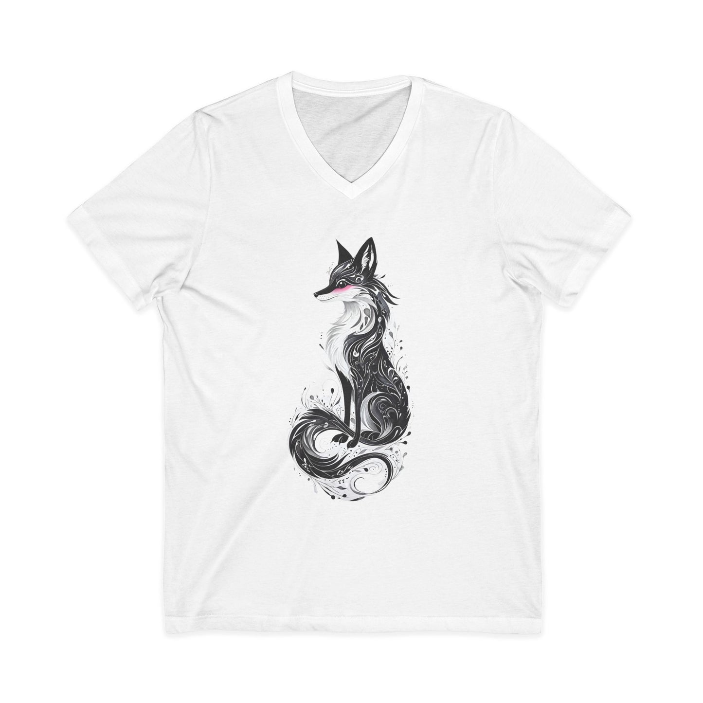 Mystic Black Fox V-Neck Adult Shirt