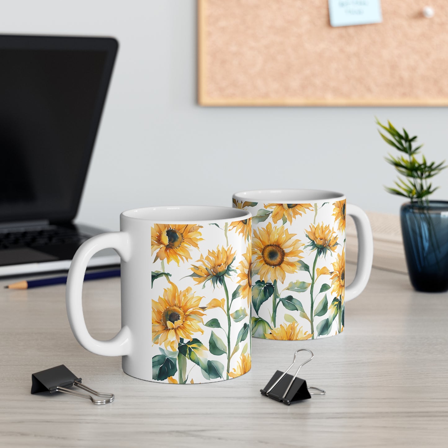 Sunny's Sunflower Ceramic Mug, Coffee Cup