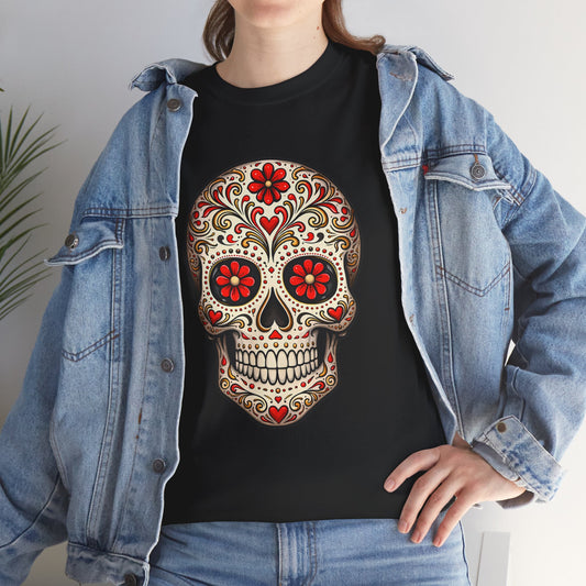 Ryker's Red Sugar Skull Adult Shirt
