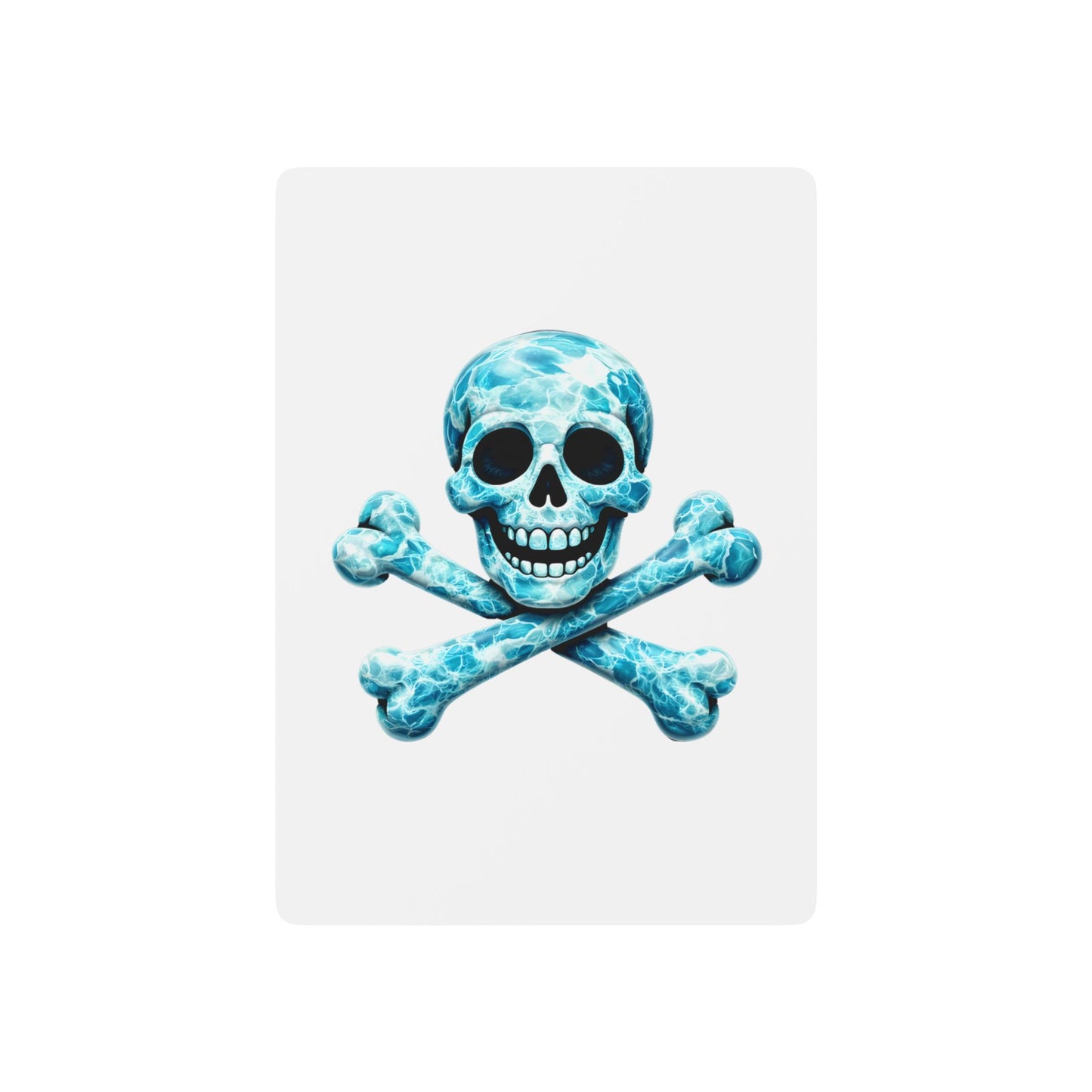 Larimar Inspired Skull & Crossbones Playing Cards