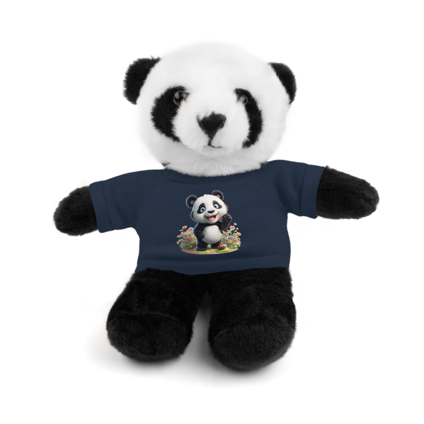 Panda on Tee Plush Animals