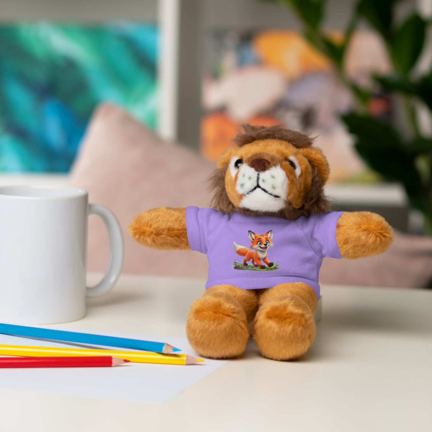 Fox On Tee Animal Plush