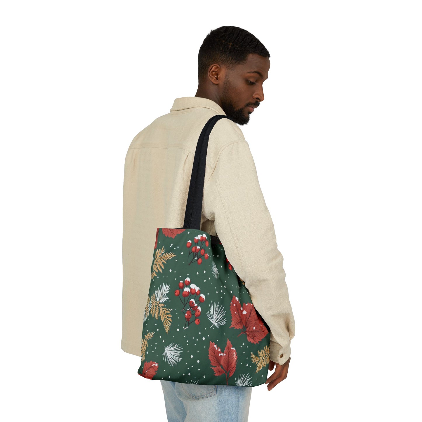 Holly's Holiday Floral Tote Bag
