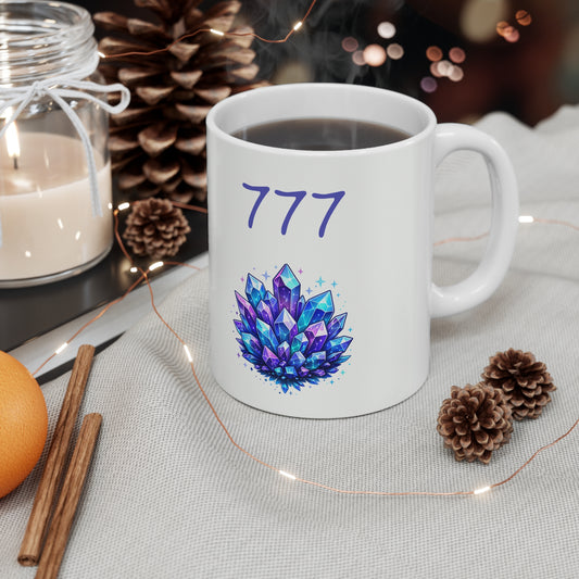 777 Crystal Ceramic Mug, Coffee Cup