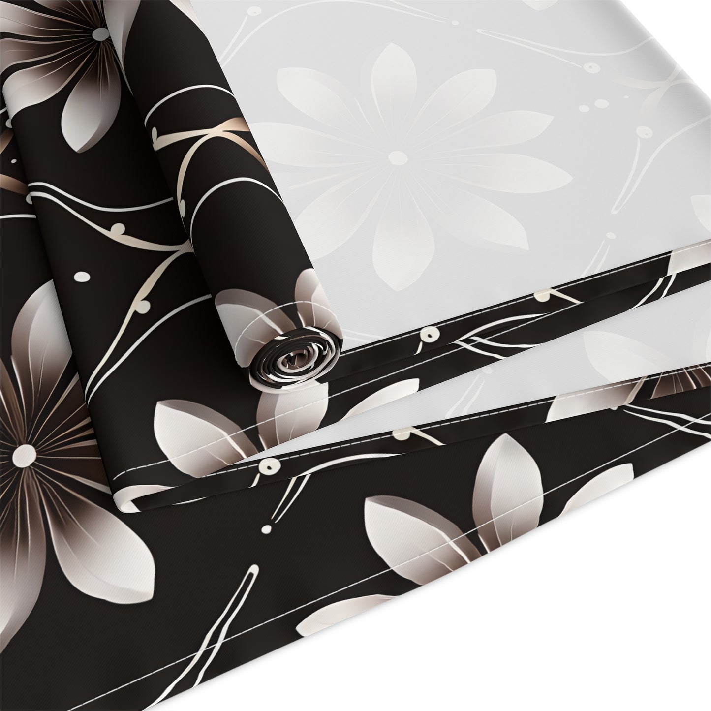 Blinky's Brown Floral Tile Table Runner