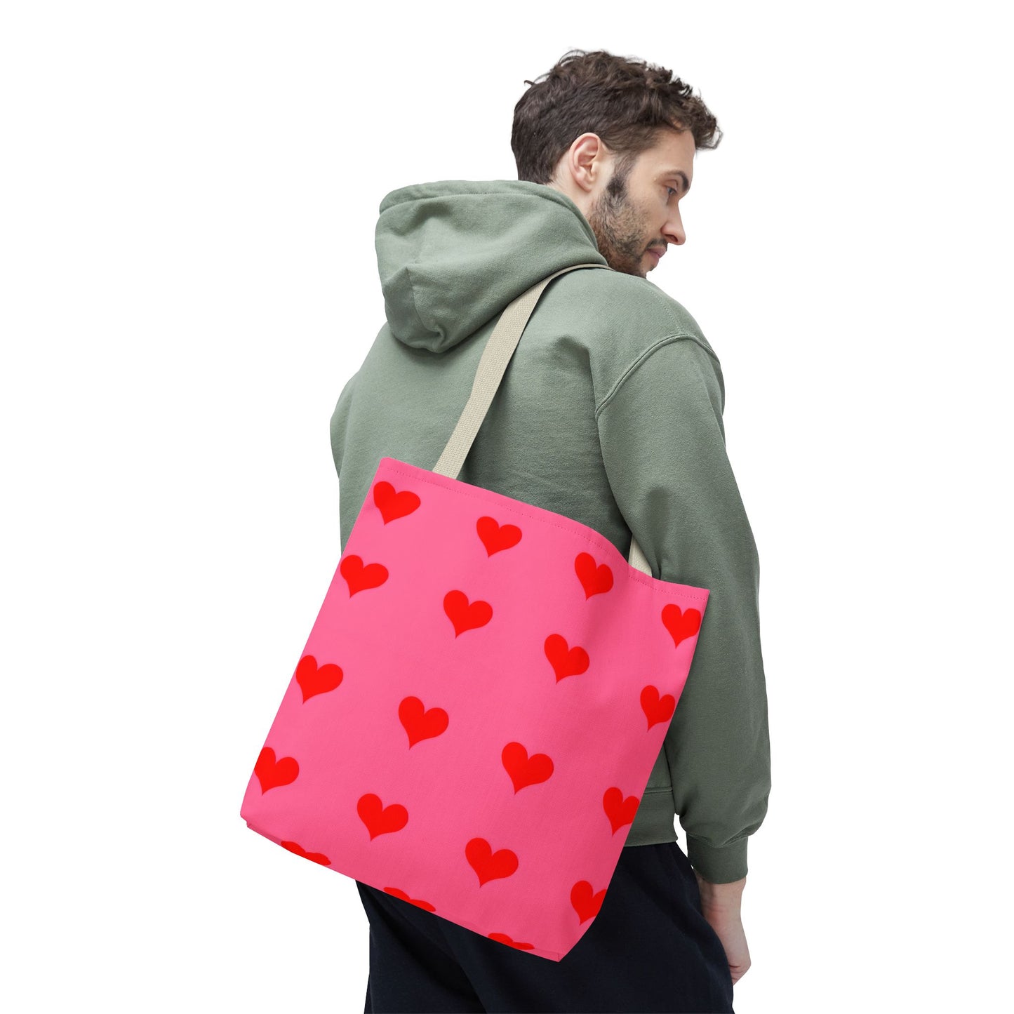 Paisley's Pink & Red Heart Tote Bag