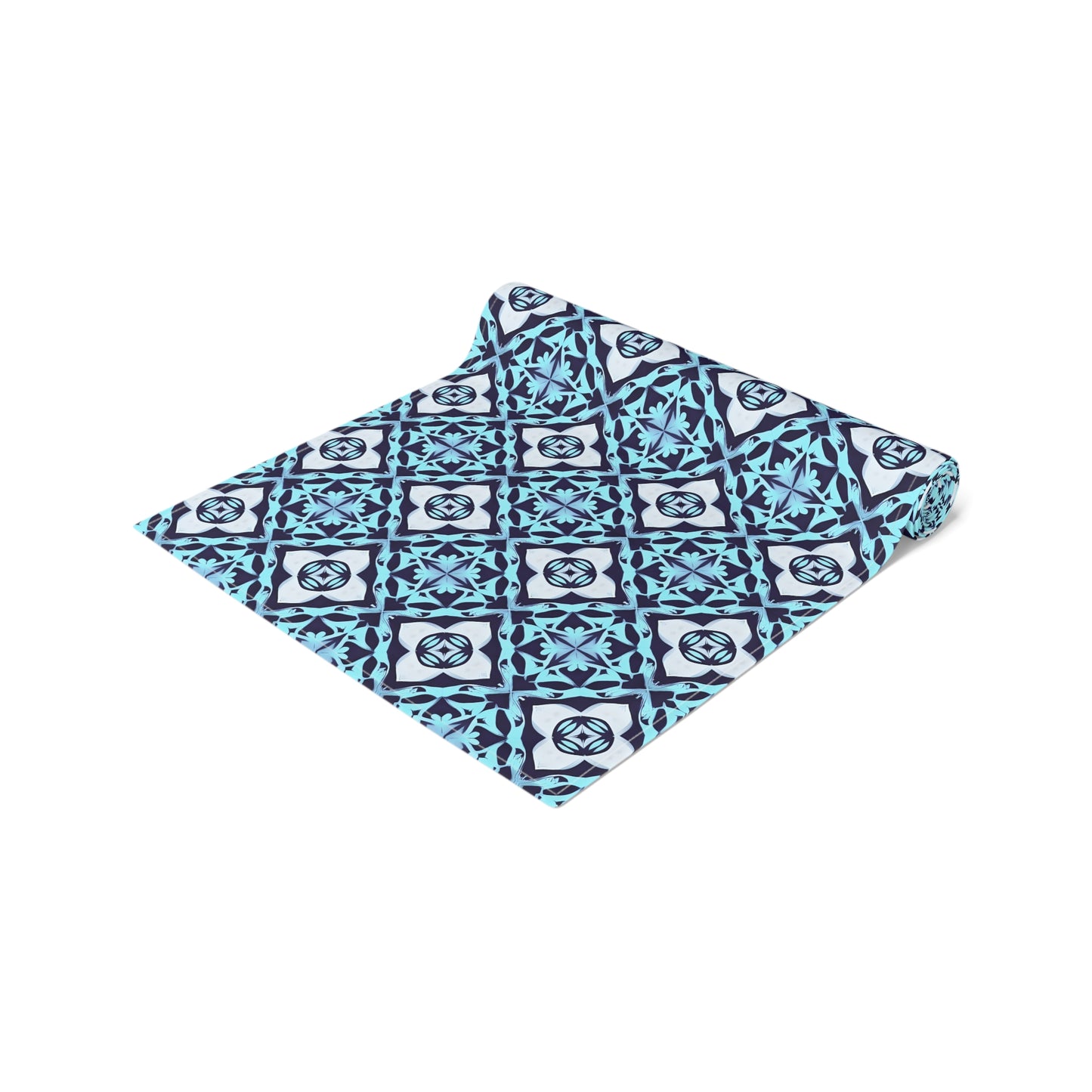 Bailey's Blue Geometric Table Runner