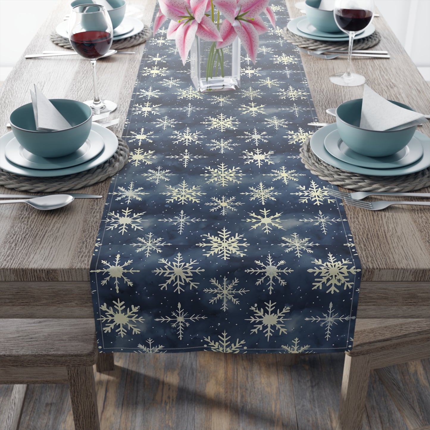 Winter Snowflake Table Runner