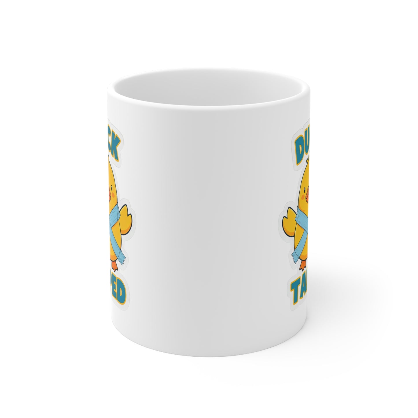 Duck Taped Ceramic Mug, Coffee Cup
