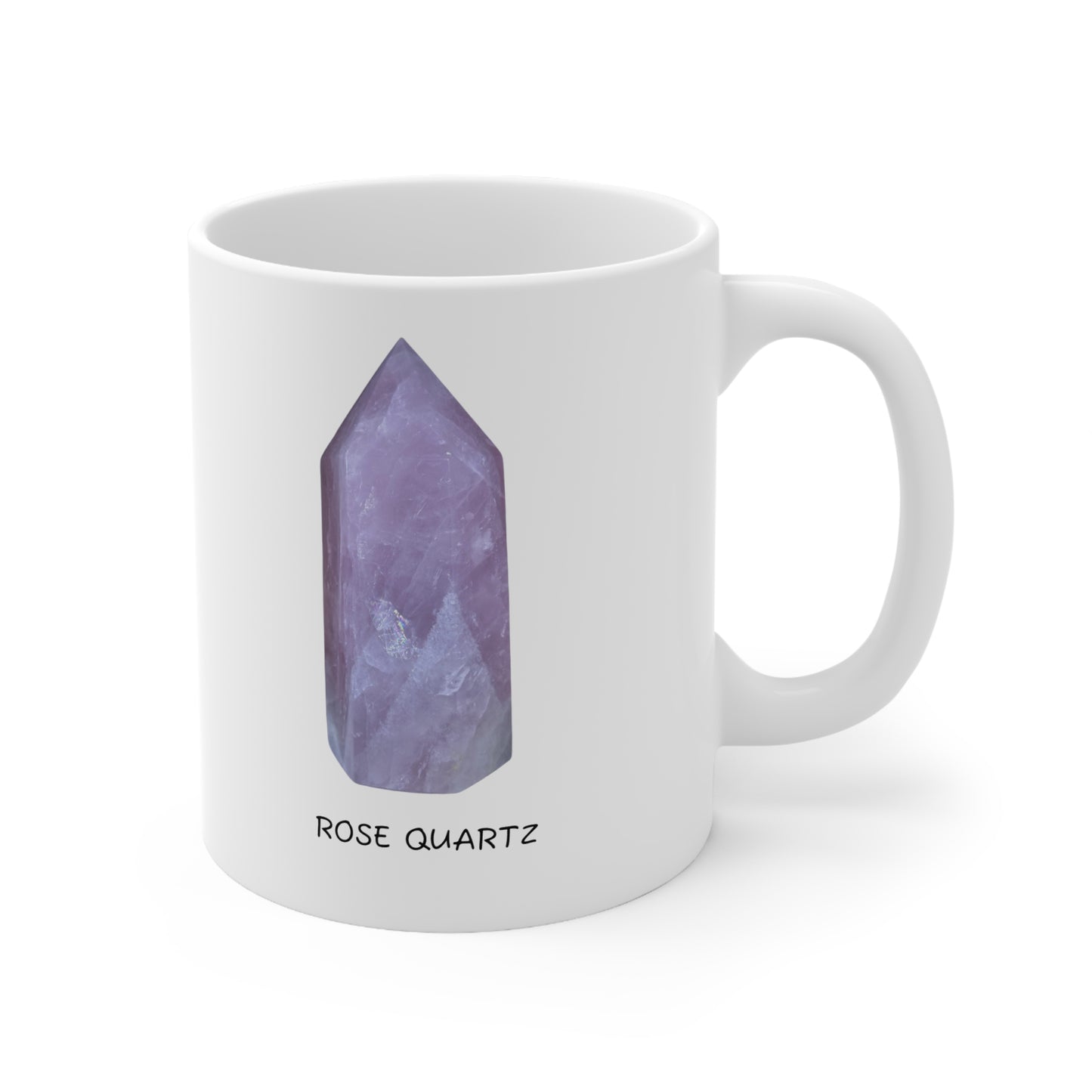 Rose Quartz Crystal Collection Ceramic Mug, Coffee Cup