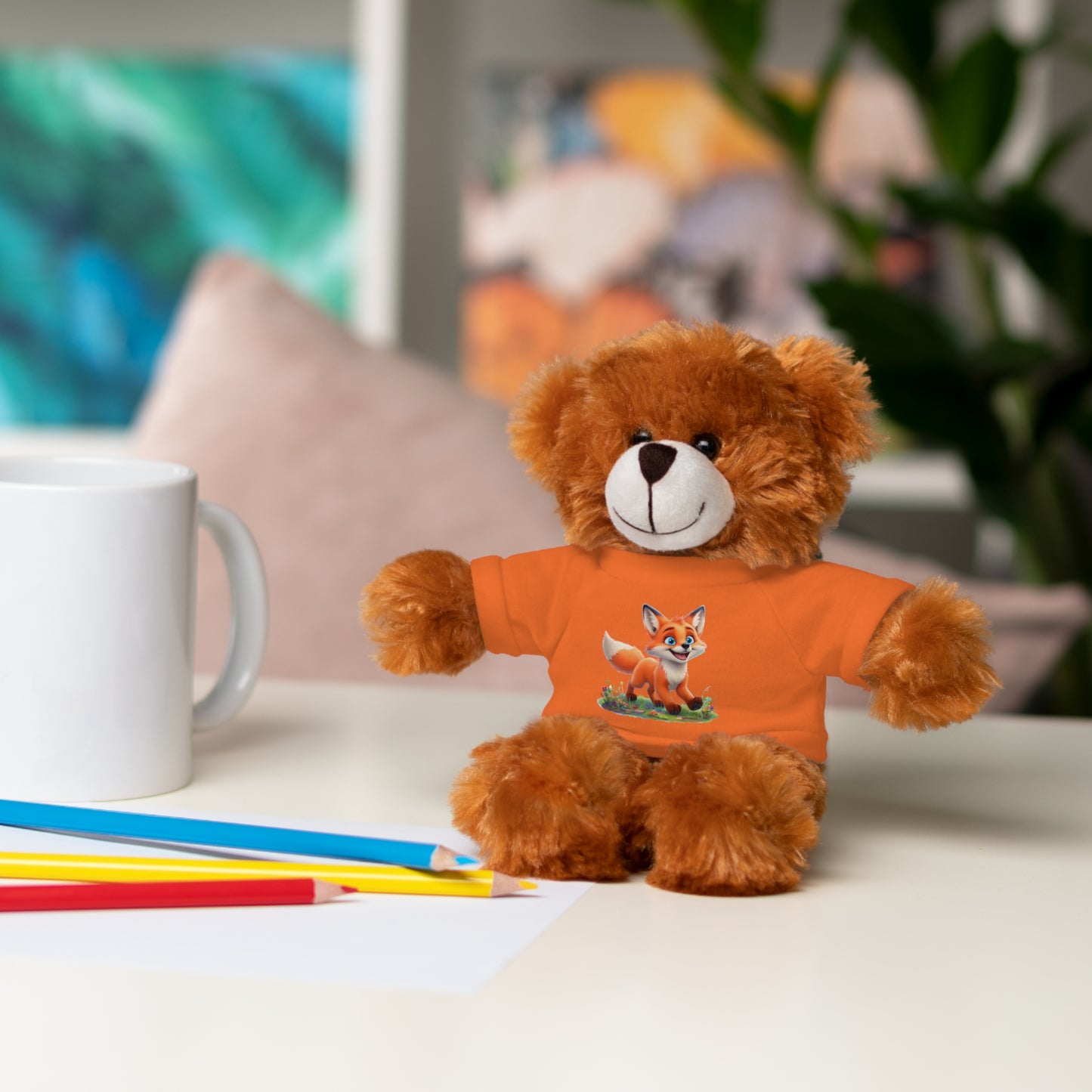 Fox On Tee Animal Plush