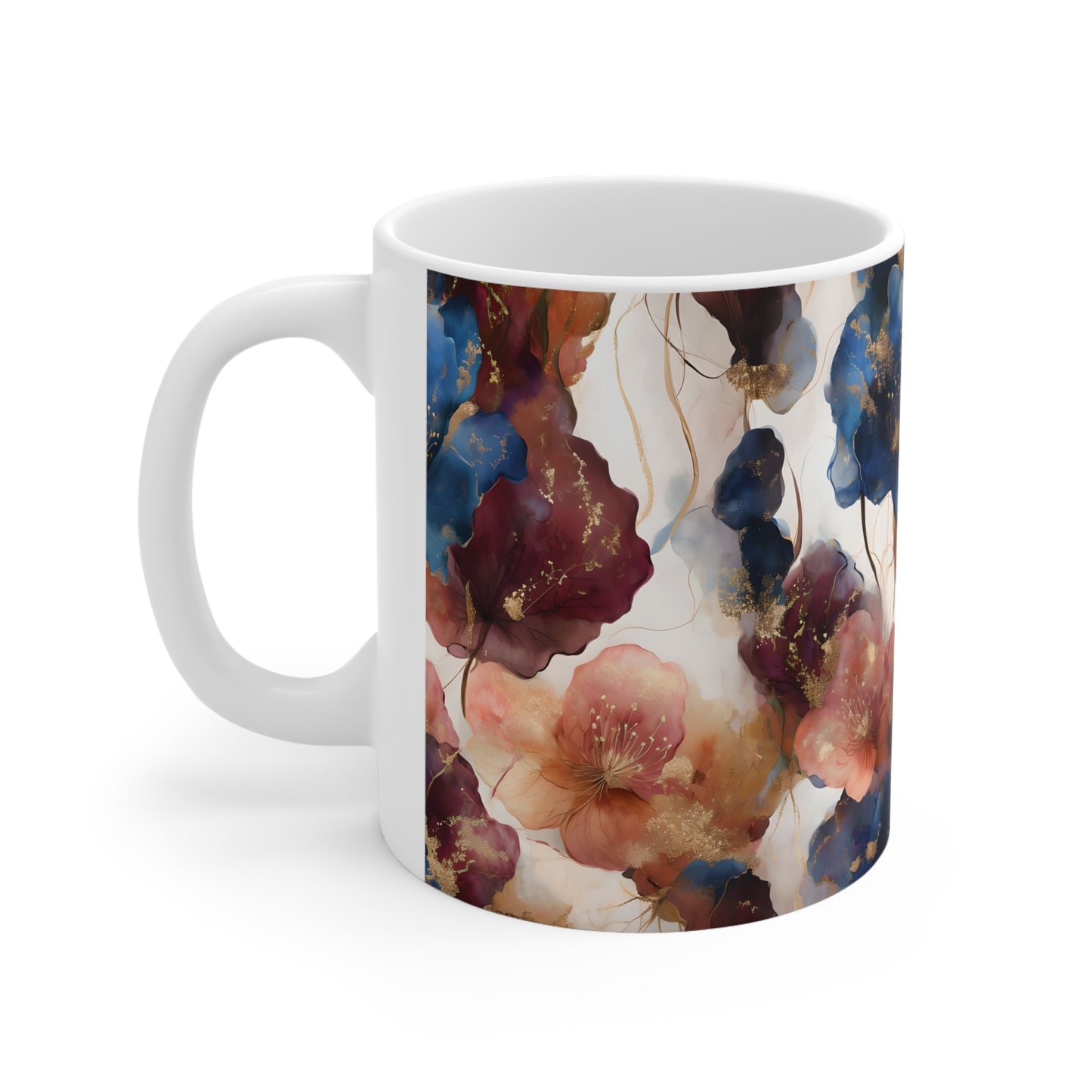 Elisabeth's Flower Ceramic Mug, Coffee Cup