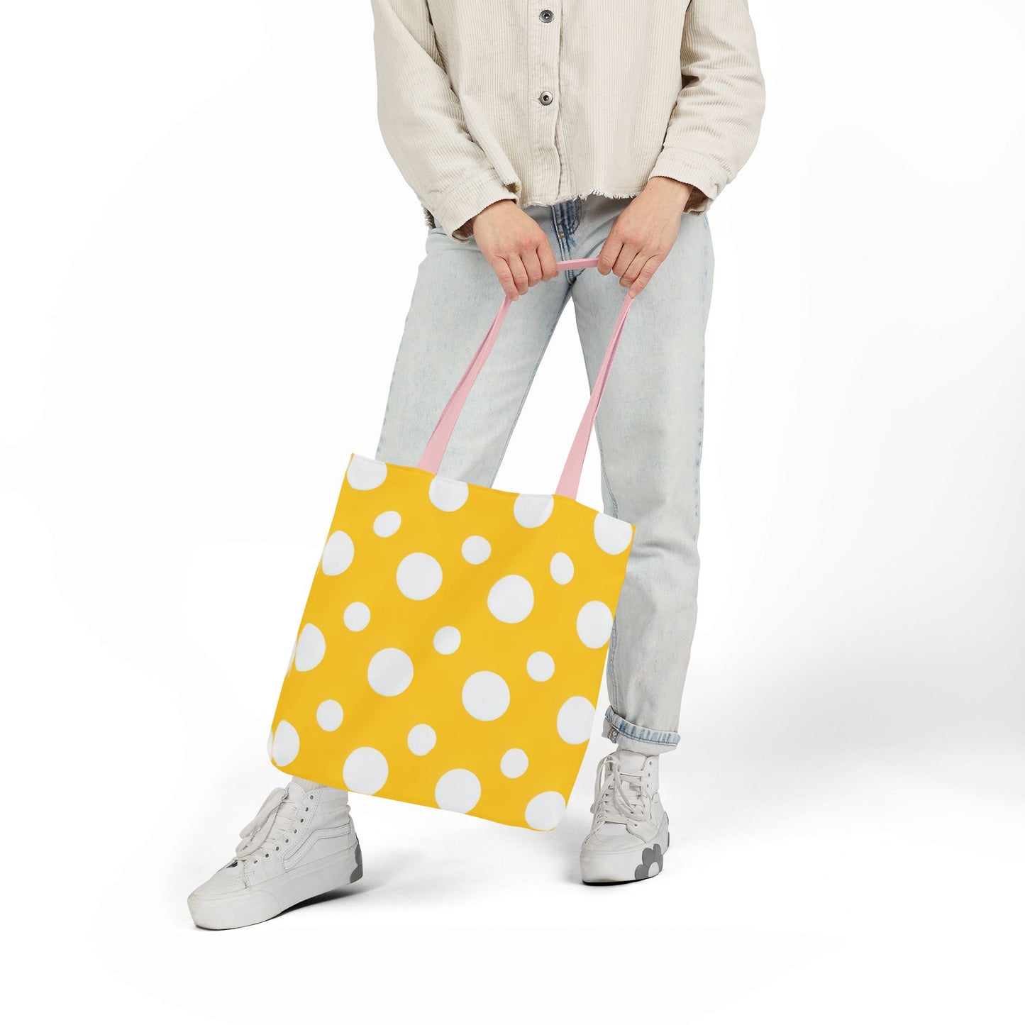 Yuki's Yellow Polka Dot Tote Bag