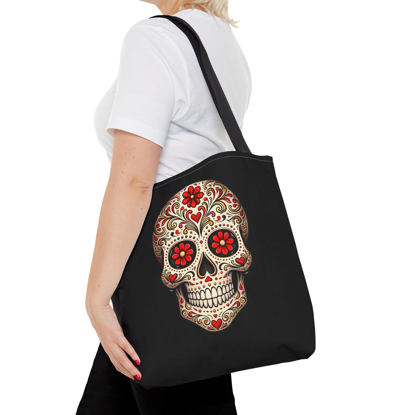Ruby's Red Sugar Skull Tote Bag