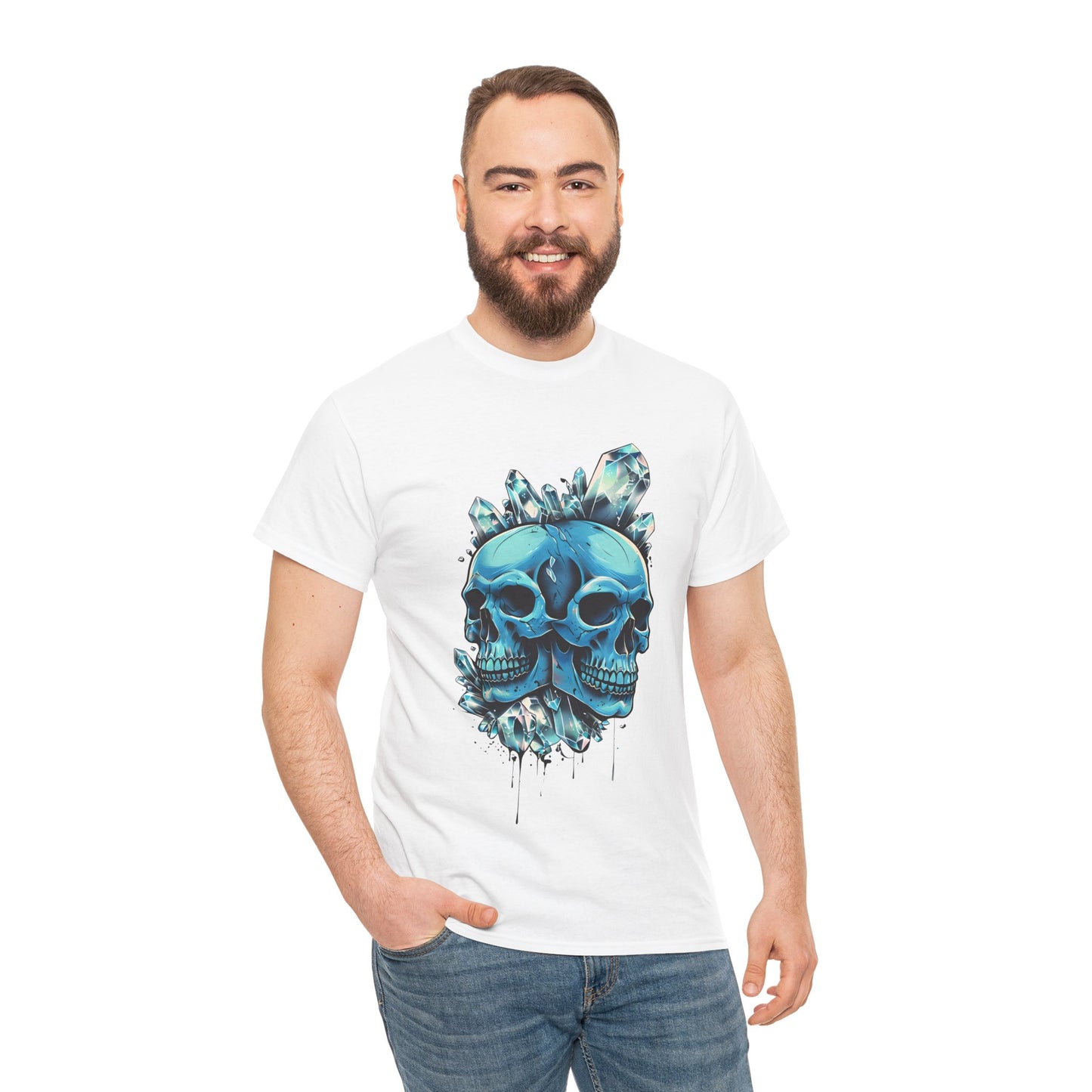 Buzz's Blue Double Skull Adult Shirt