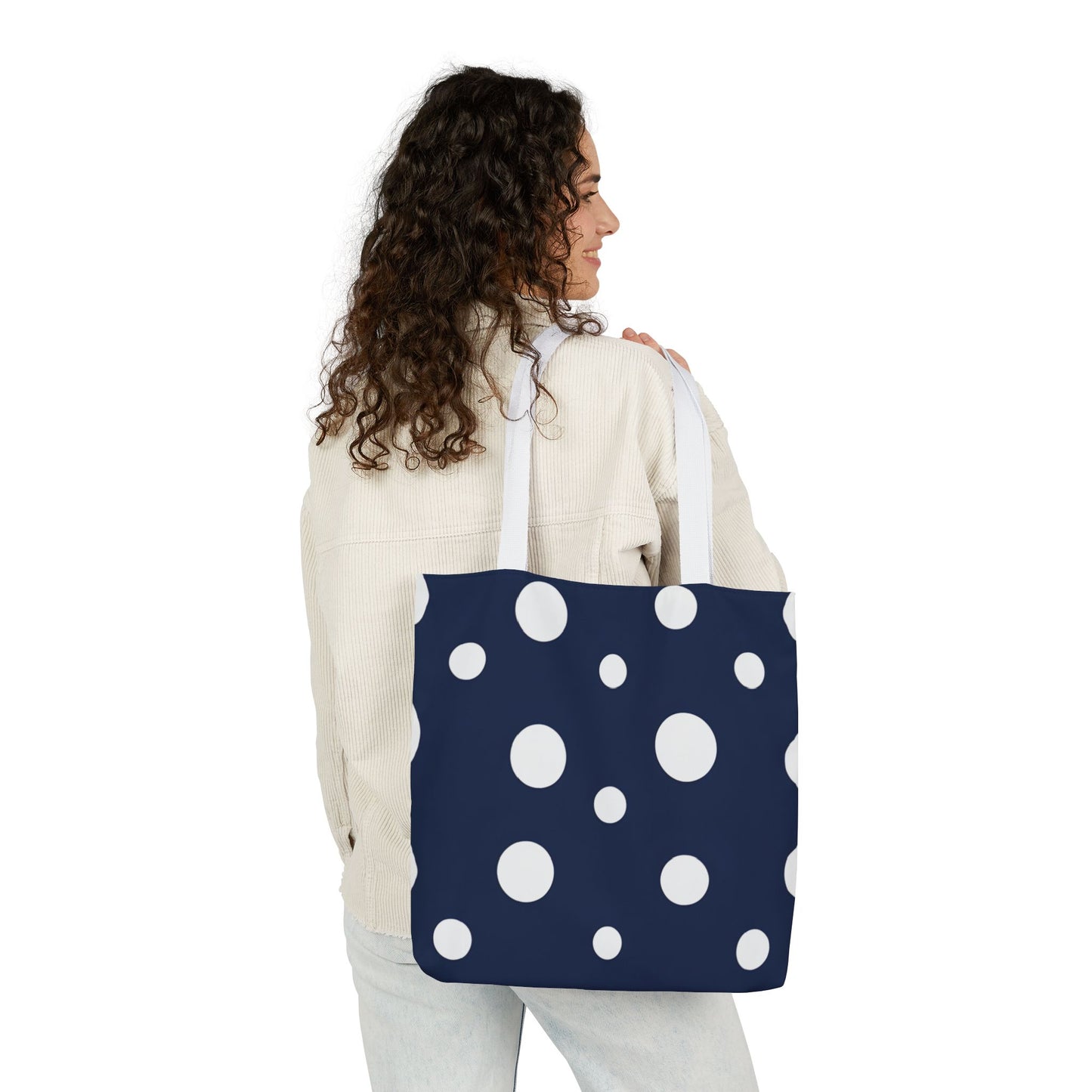 Bonnie's Navy Polka Dot Tote Bag