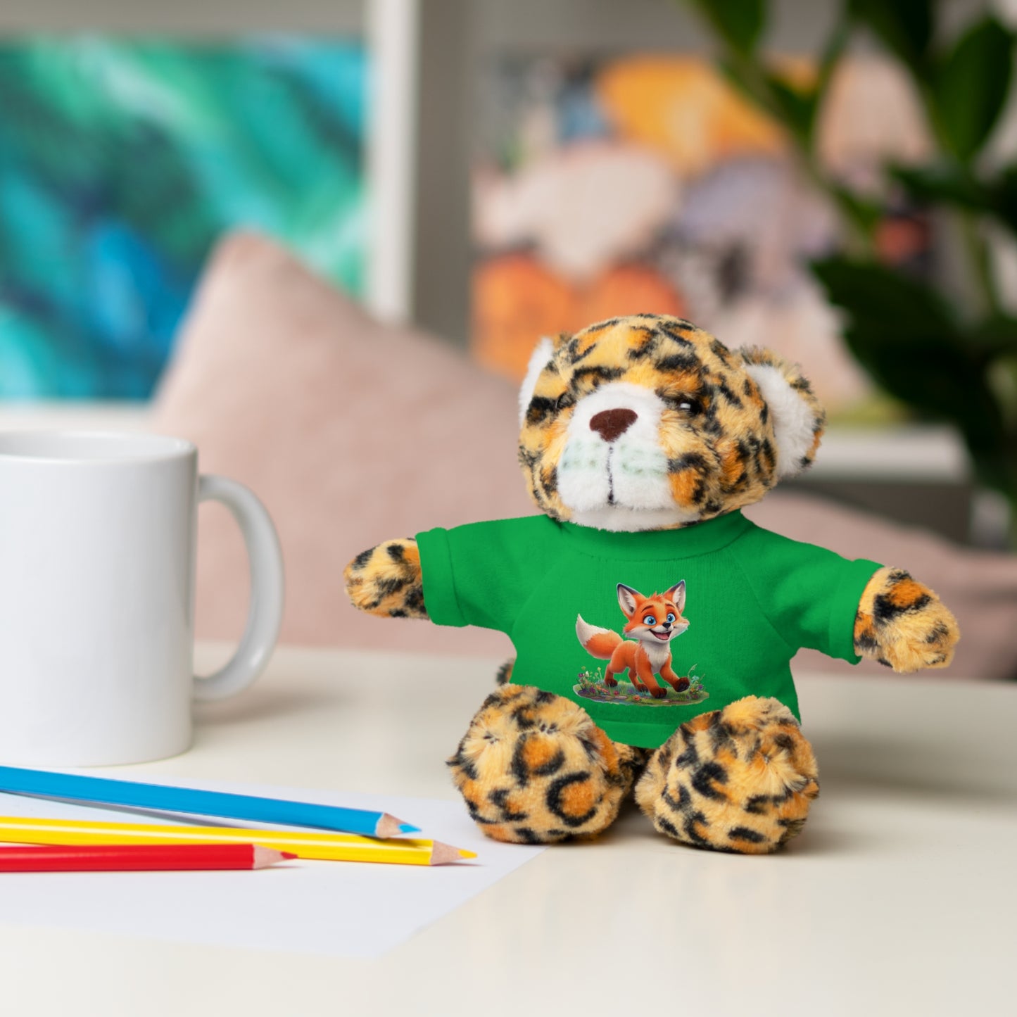 Fox On Tee Animal Plush