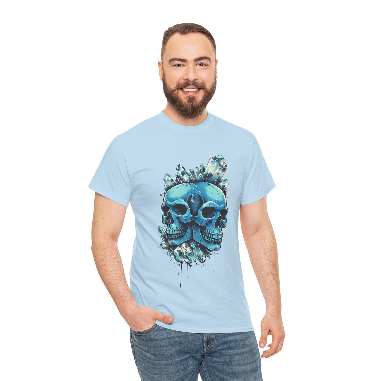Buzz's Blue Double Skull Adult Shirt
