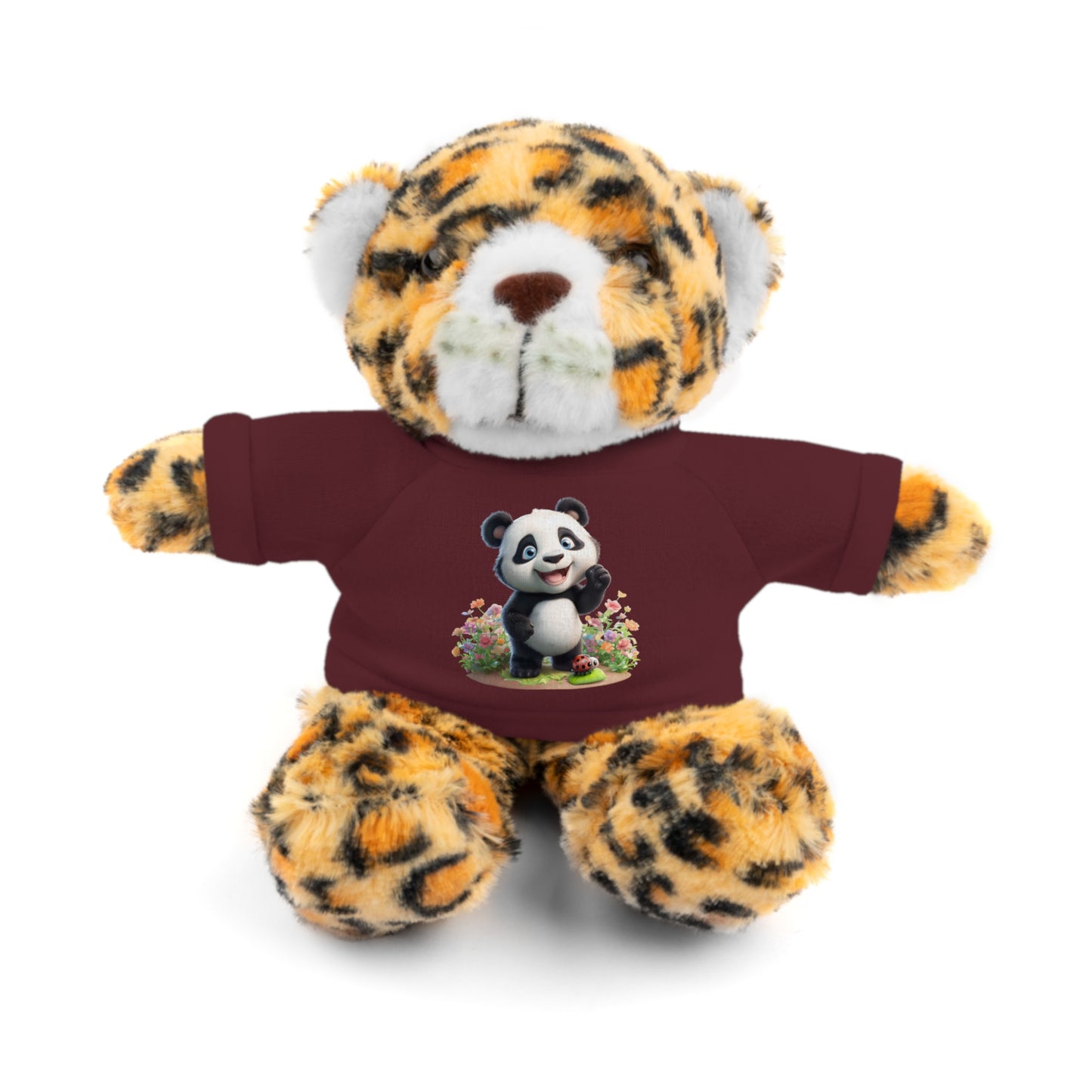 Panda on Tee Plush Animals