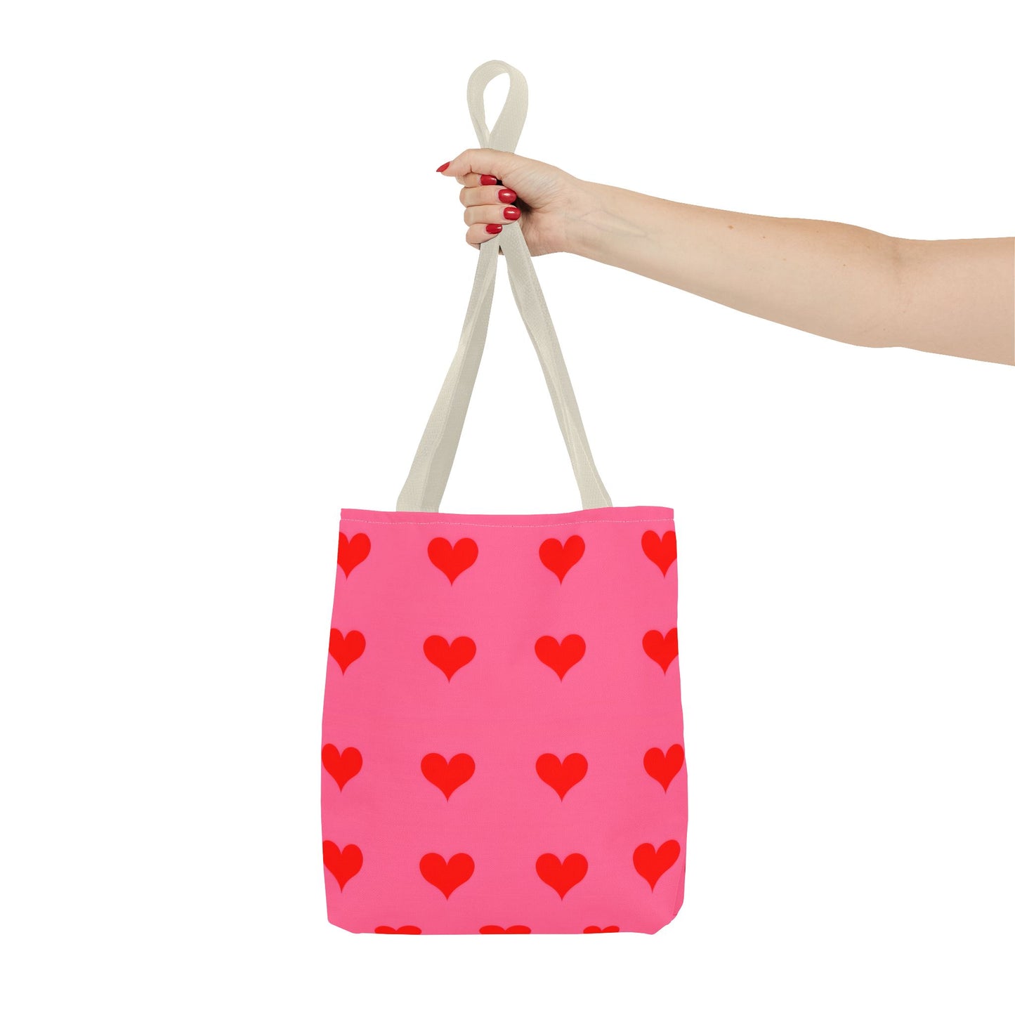 Paisley's Pink & Red Heart Tote Bag