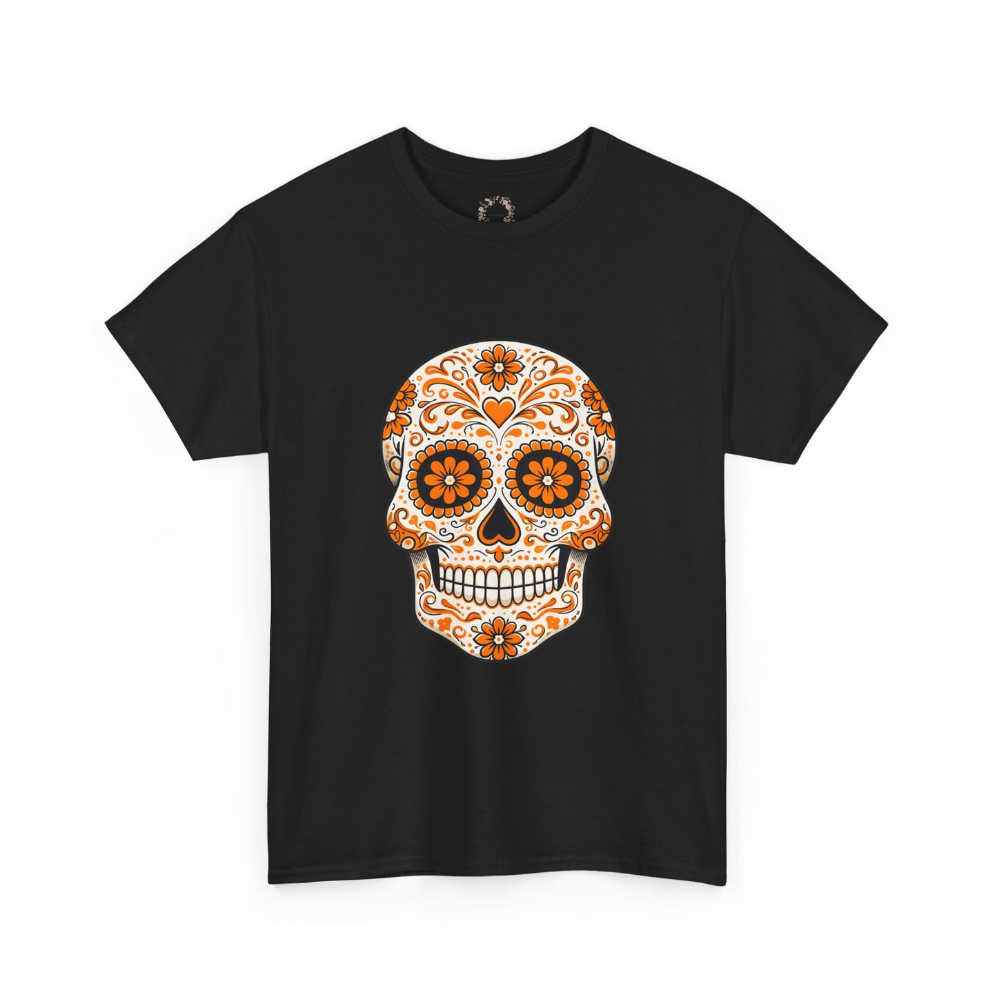 Ophelia's Orange Sugar Skull Adult Shirt