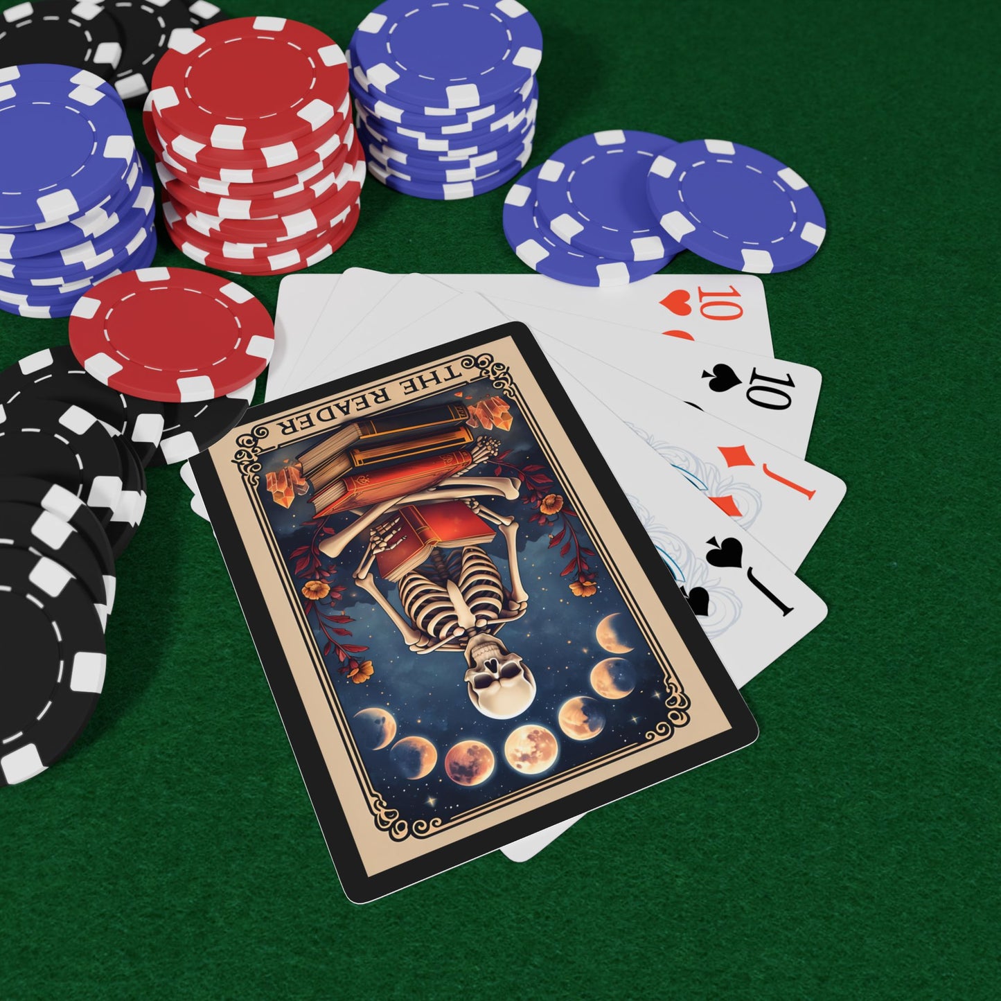 The Reader Playing Cards