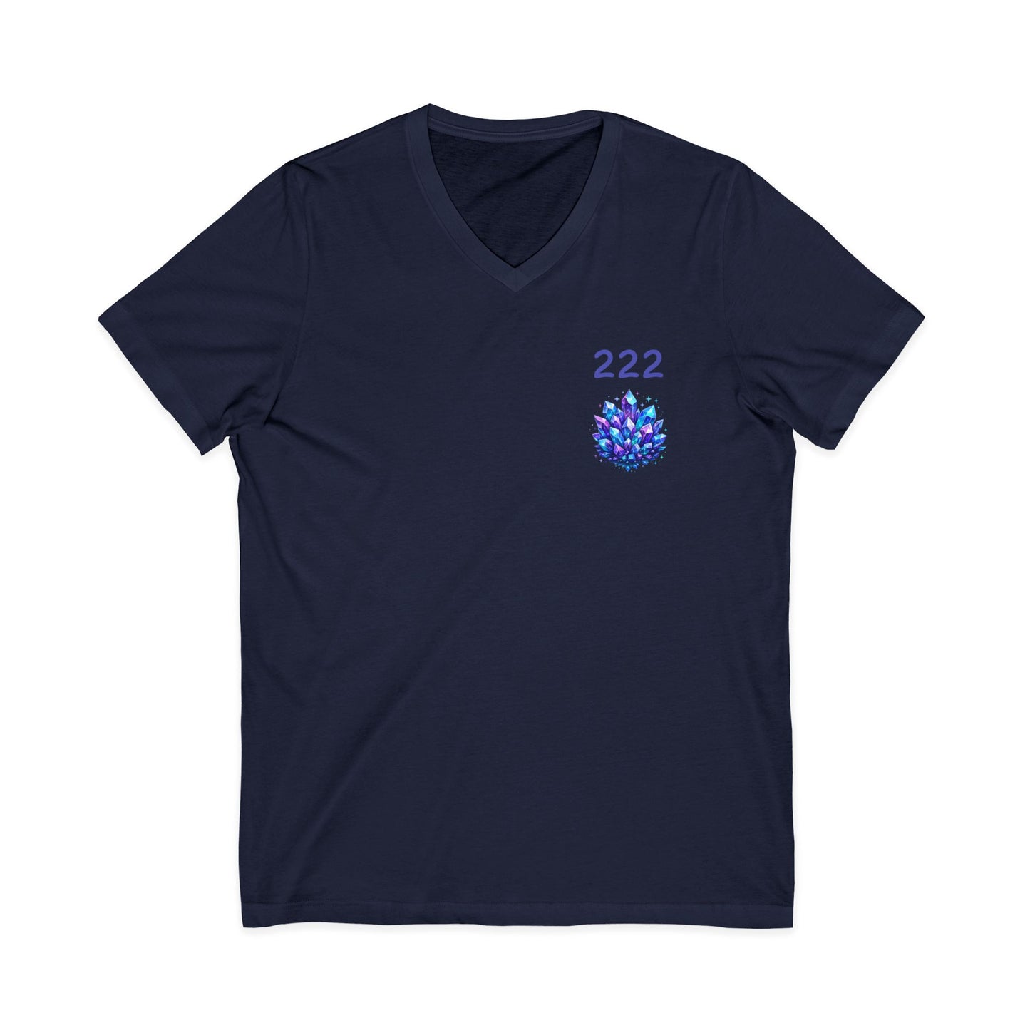 222 Crystal V-Neck Adult Shirt