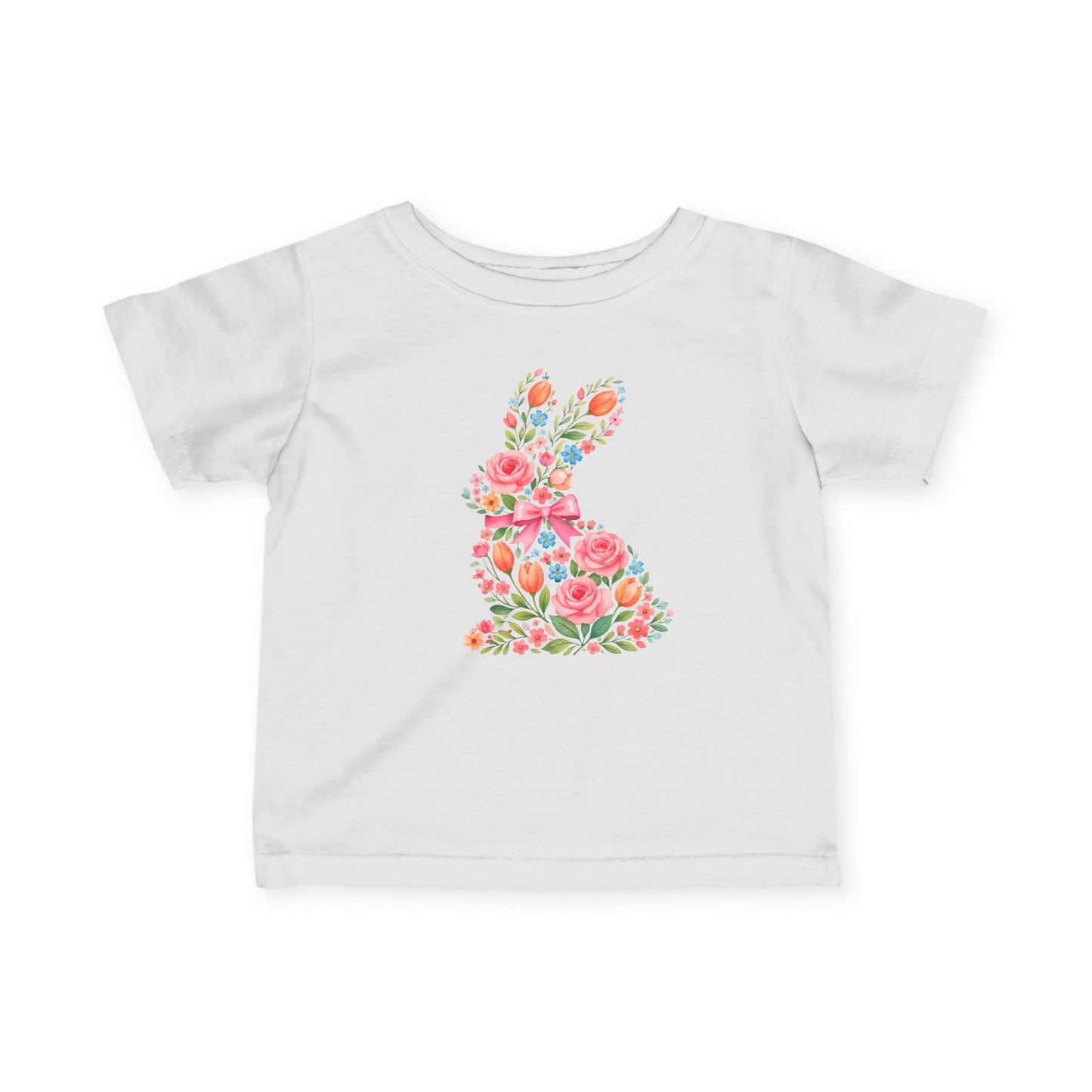 Floral Bunny Toddler Top