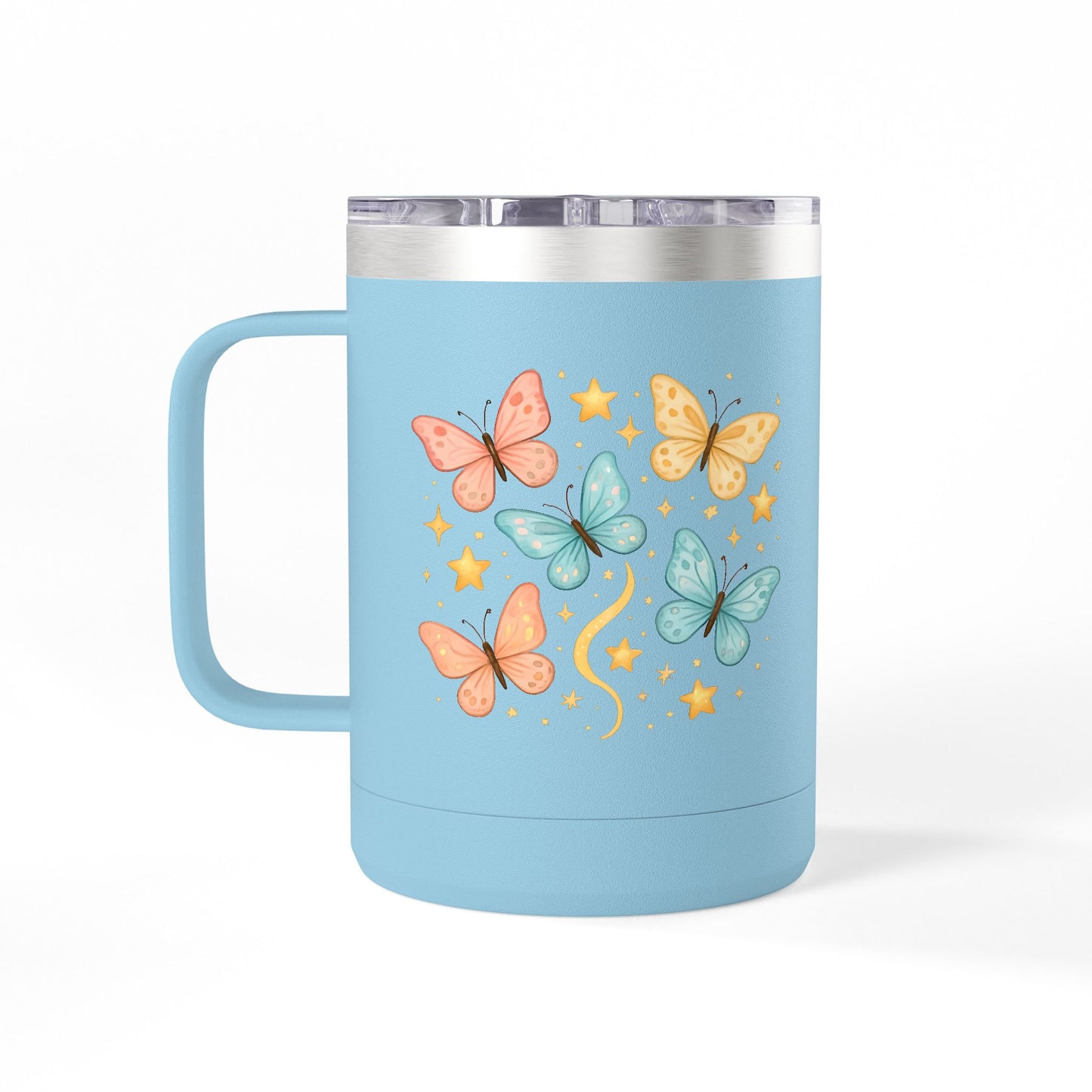 Barb's Butterfly & Stars Coffee Mug Tumbler