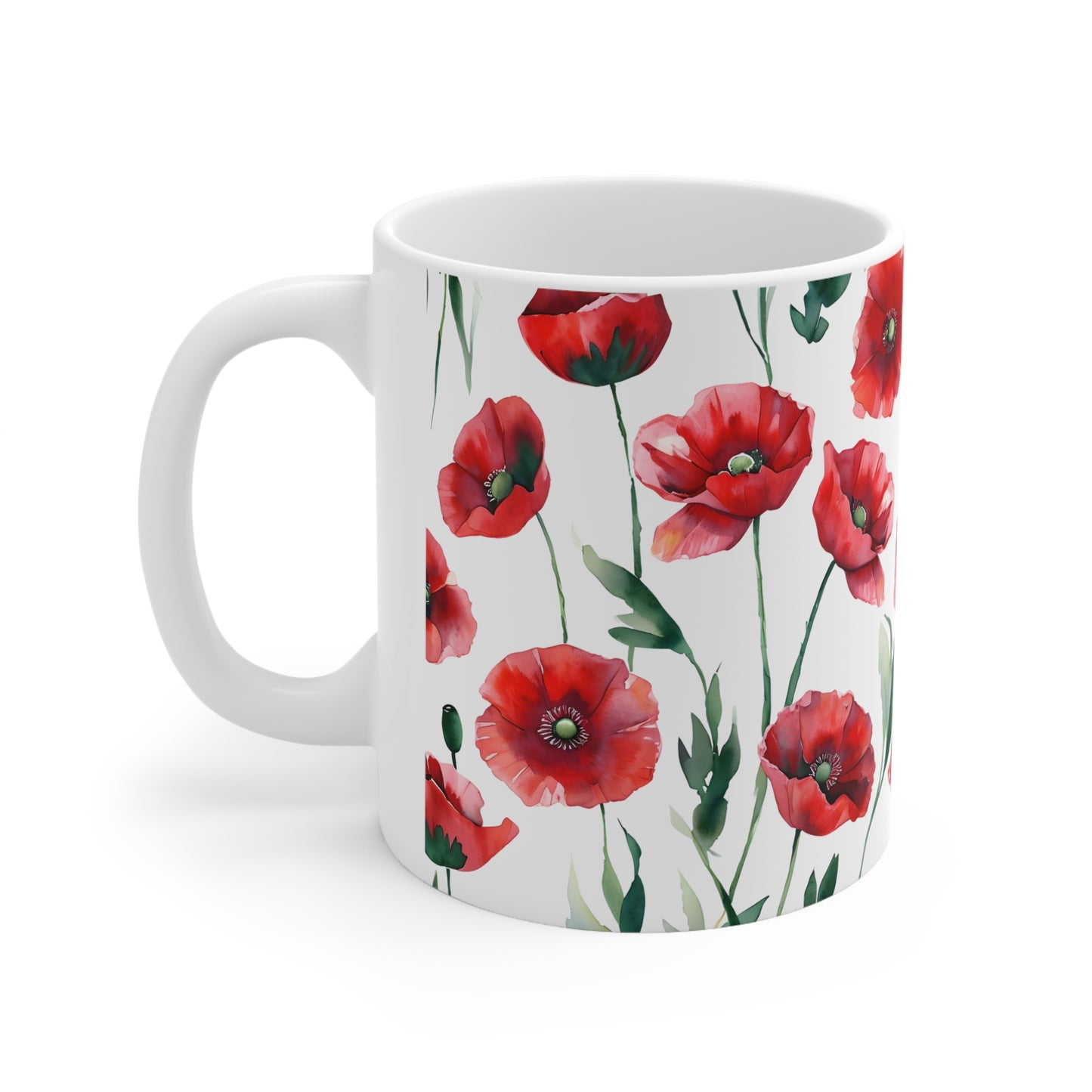 Payton's Poppy Ceramic Mug, Coffee Cup