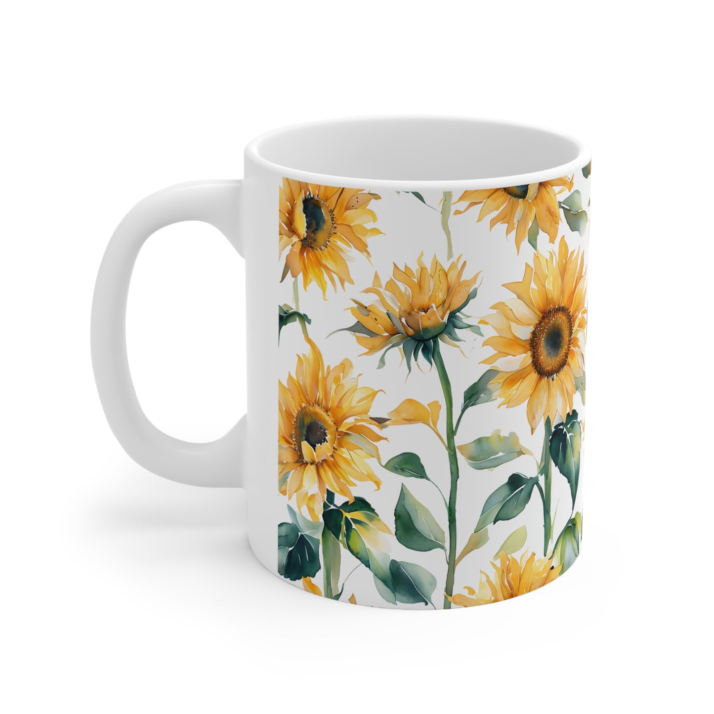 Sunny's Sunflower Ceramic Mug, Coffee Cup