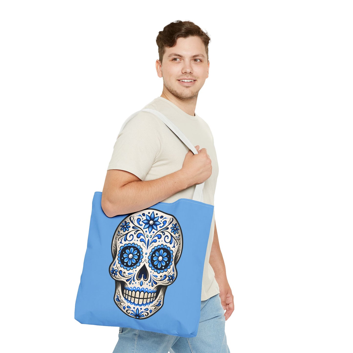 Brenda's Blue Sugar Skull Tote Bag